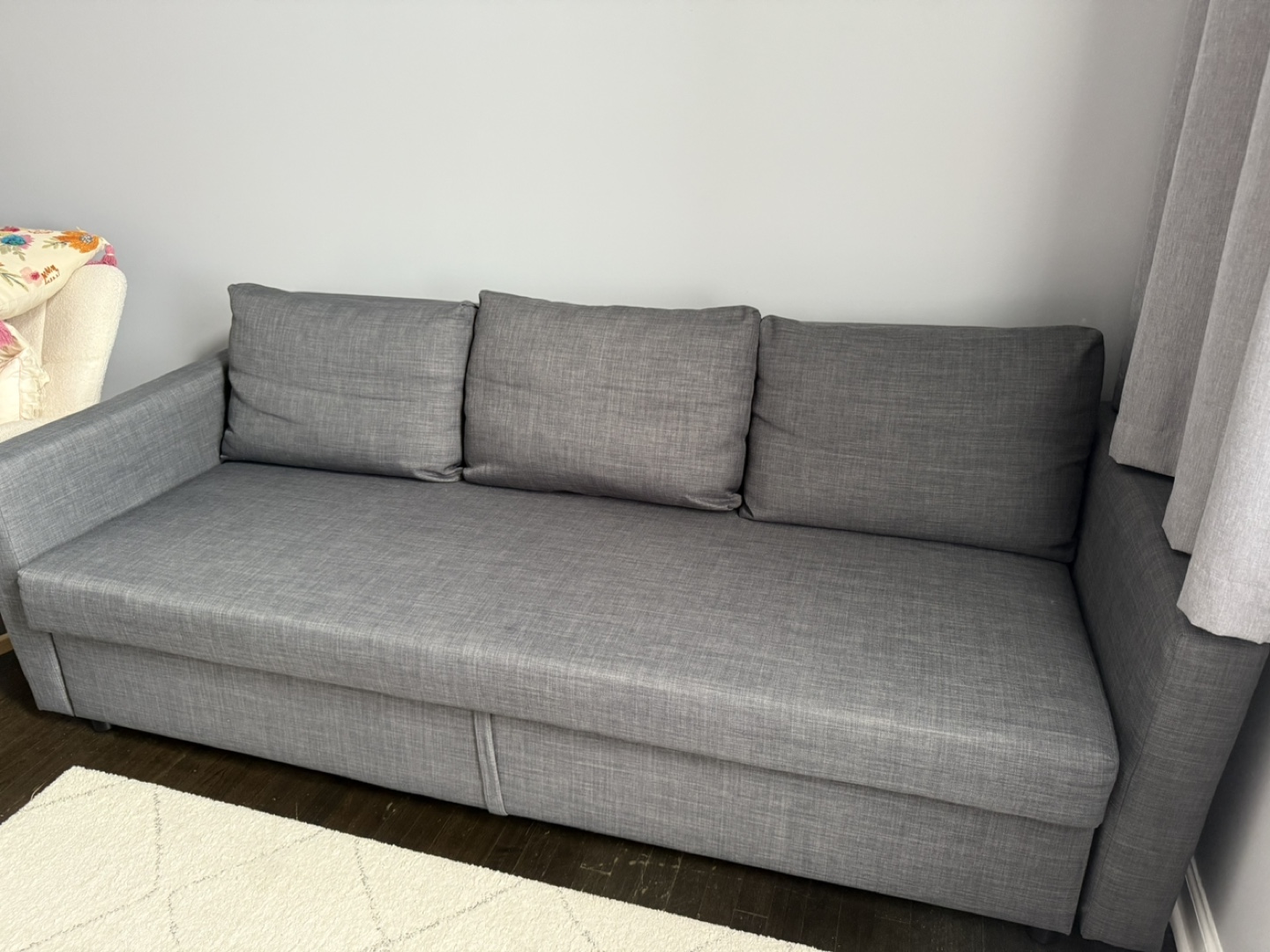 IKEA Friheten Sofa Bed - Gray & Queen size mattress topper - photo 3