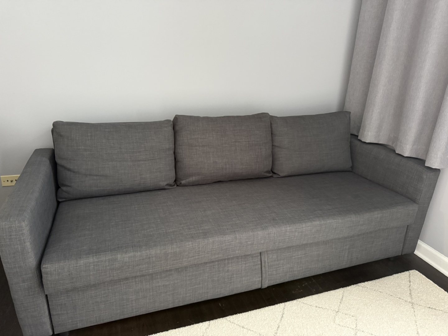 IKEA Friheten Sofa Bed - Gray & Queen size mattress topper - photo 2