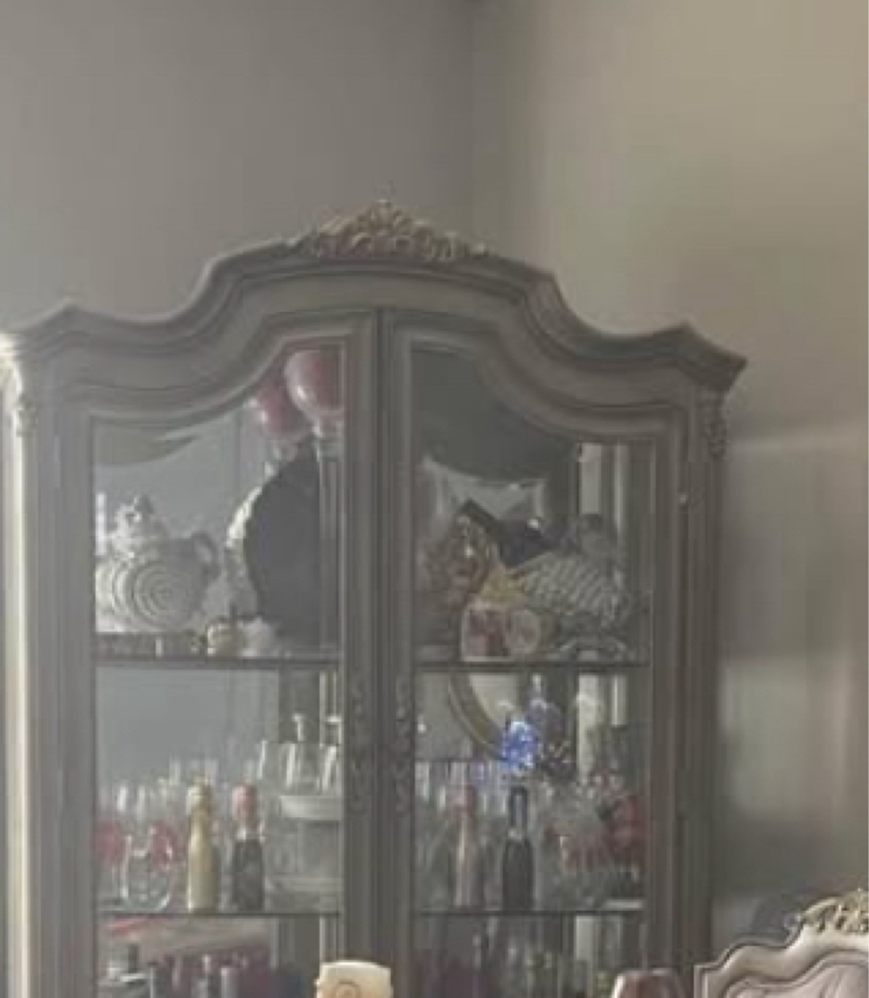 Elegant Glass-Front Curio Cabinet