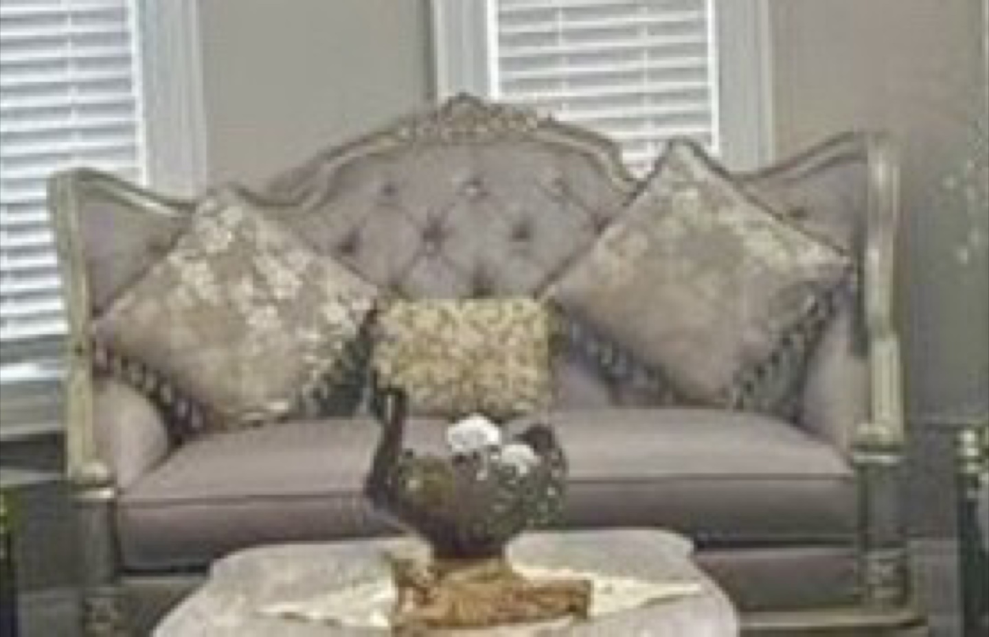 Sofa set and Oval Wall Mirror - photo 3