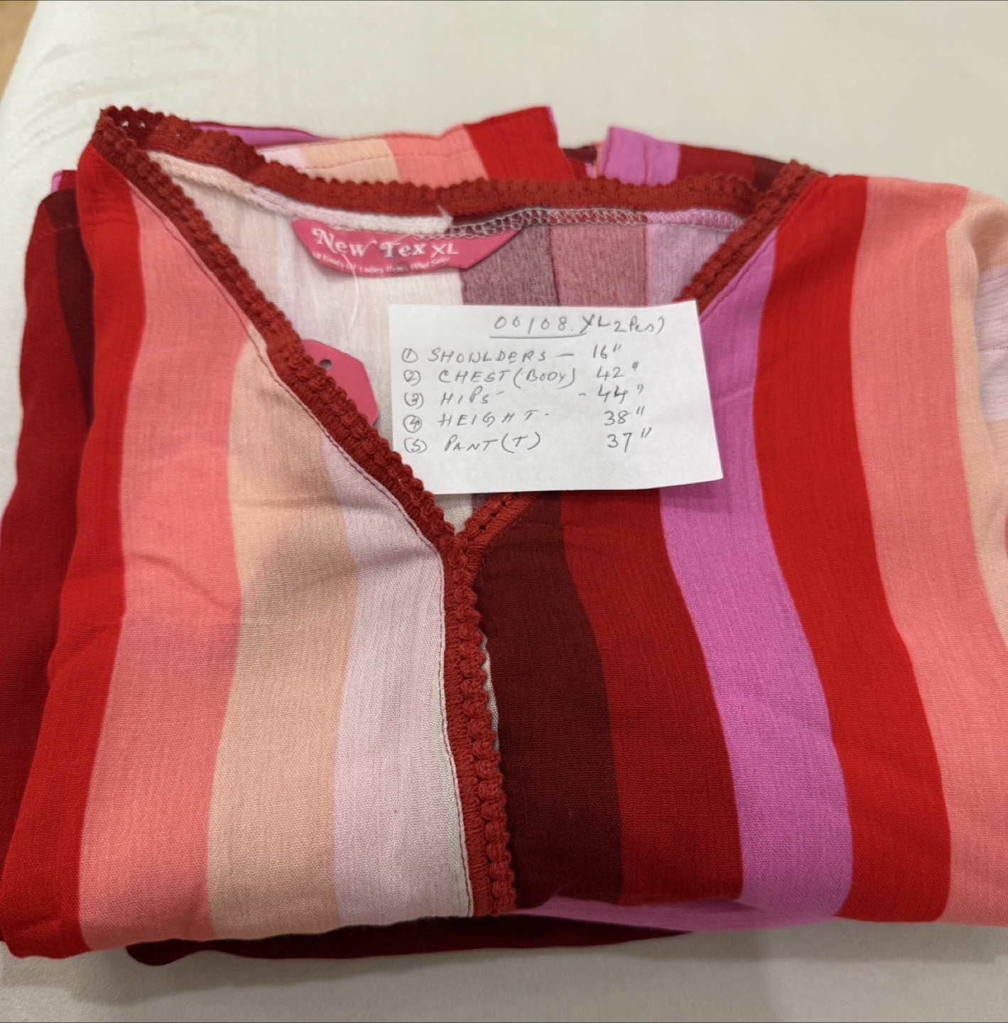New Texxl Women's Striped Lounge Set - Size XL