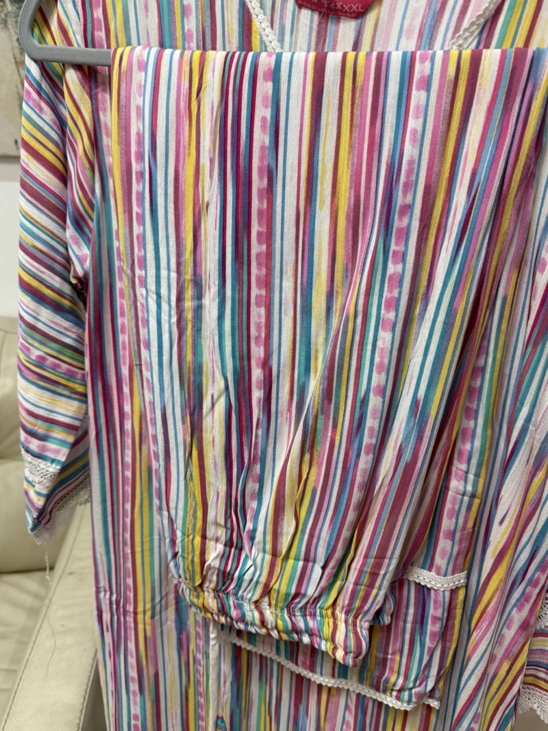 Rainbow Striped Kurti  Set with Matching pantsXXL - photo 3