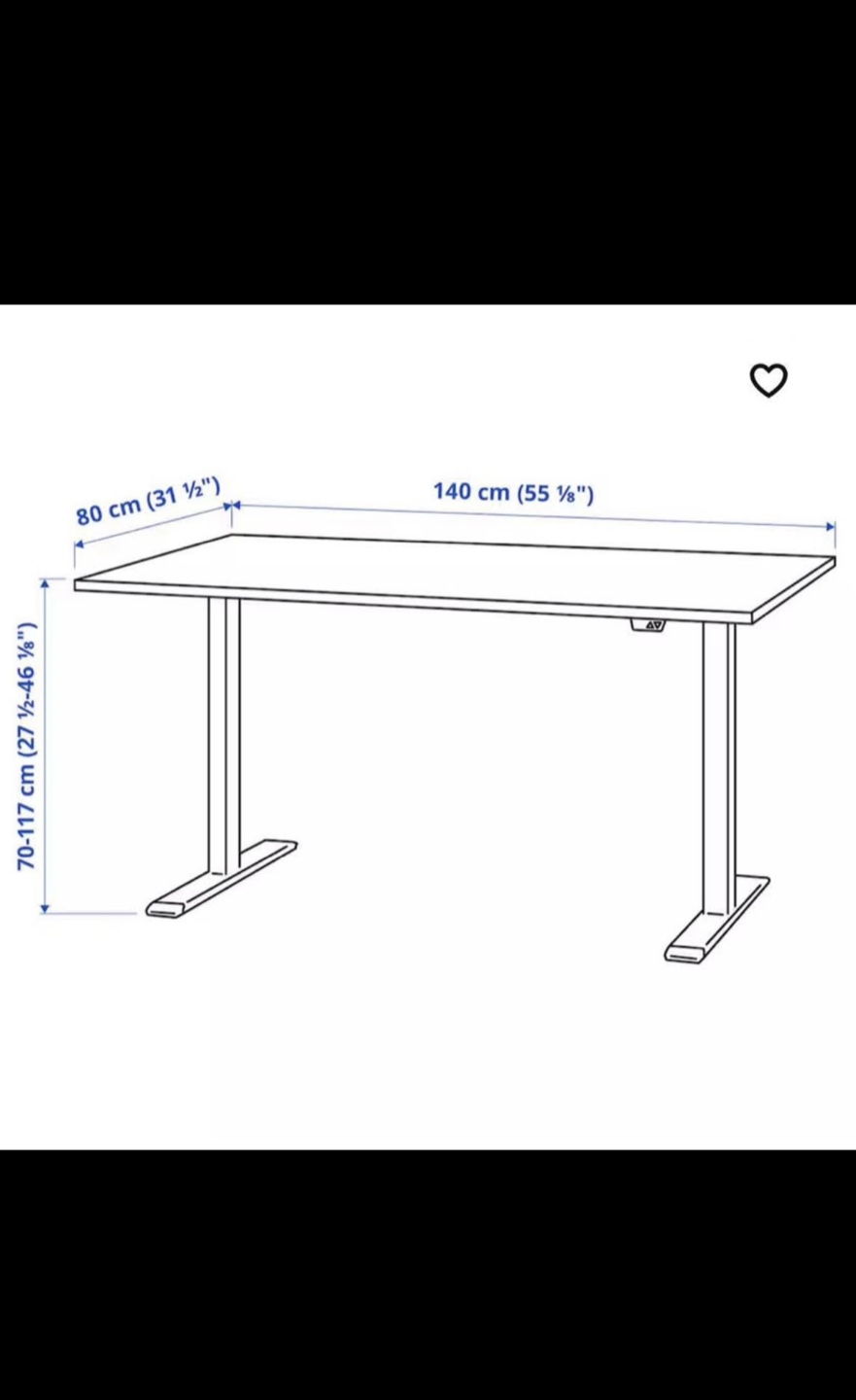Electric Standing Desk - White - 140cm - photo 4