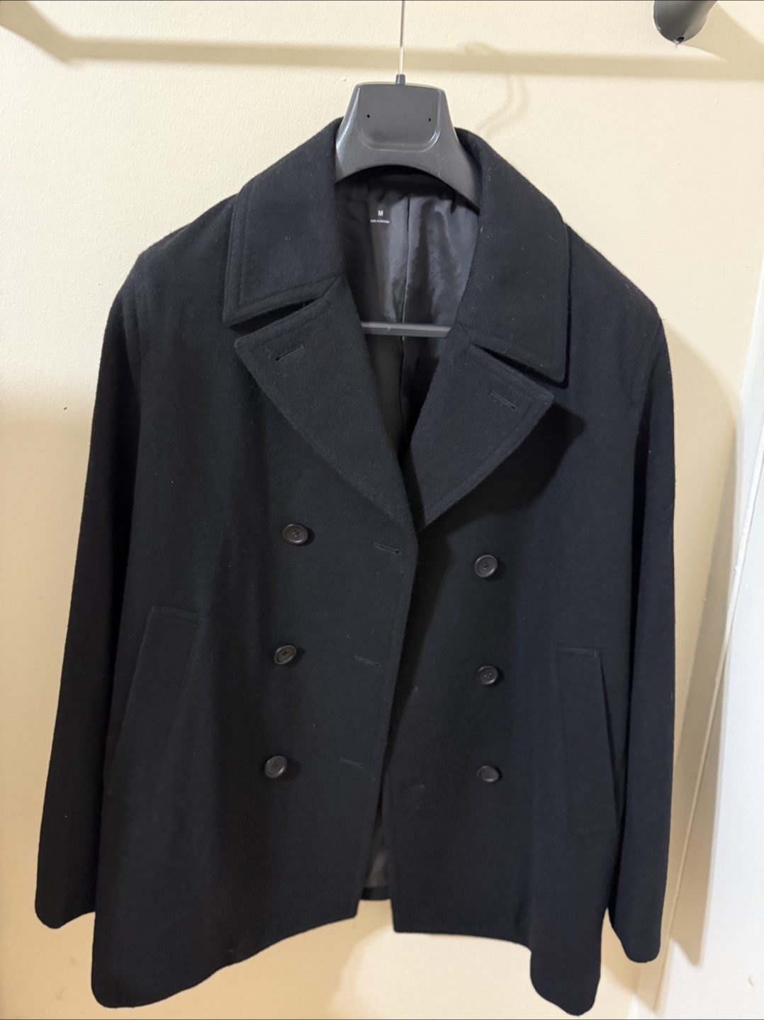 Men's Uniqlo Black Peacoat Size M