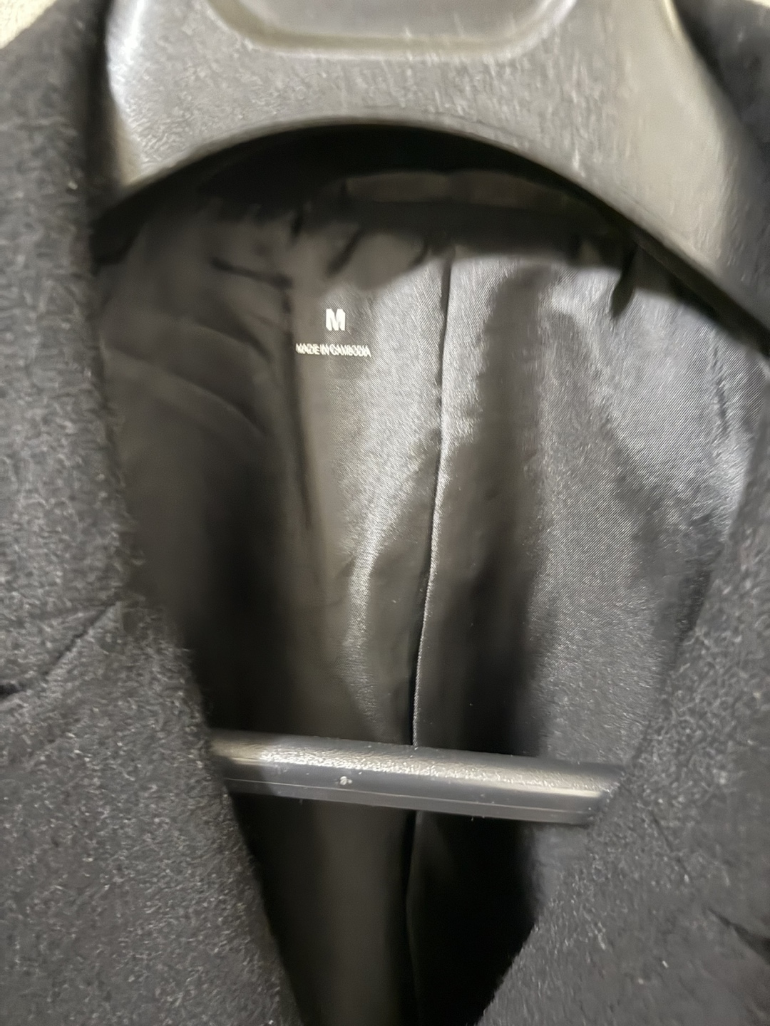 Men's Uniqlo Black Peacoat Size M - photo 2