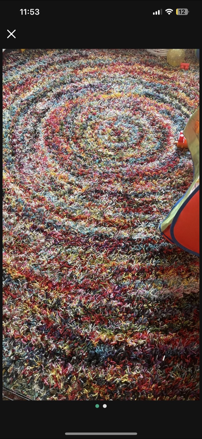 Colorful Round Shag Rug