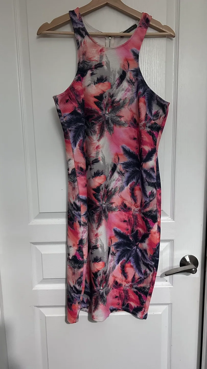 Gorgeous Tropical Palm Print Dress thumbnail