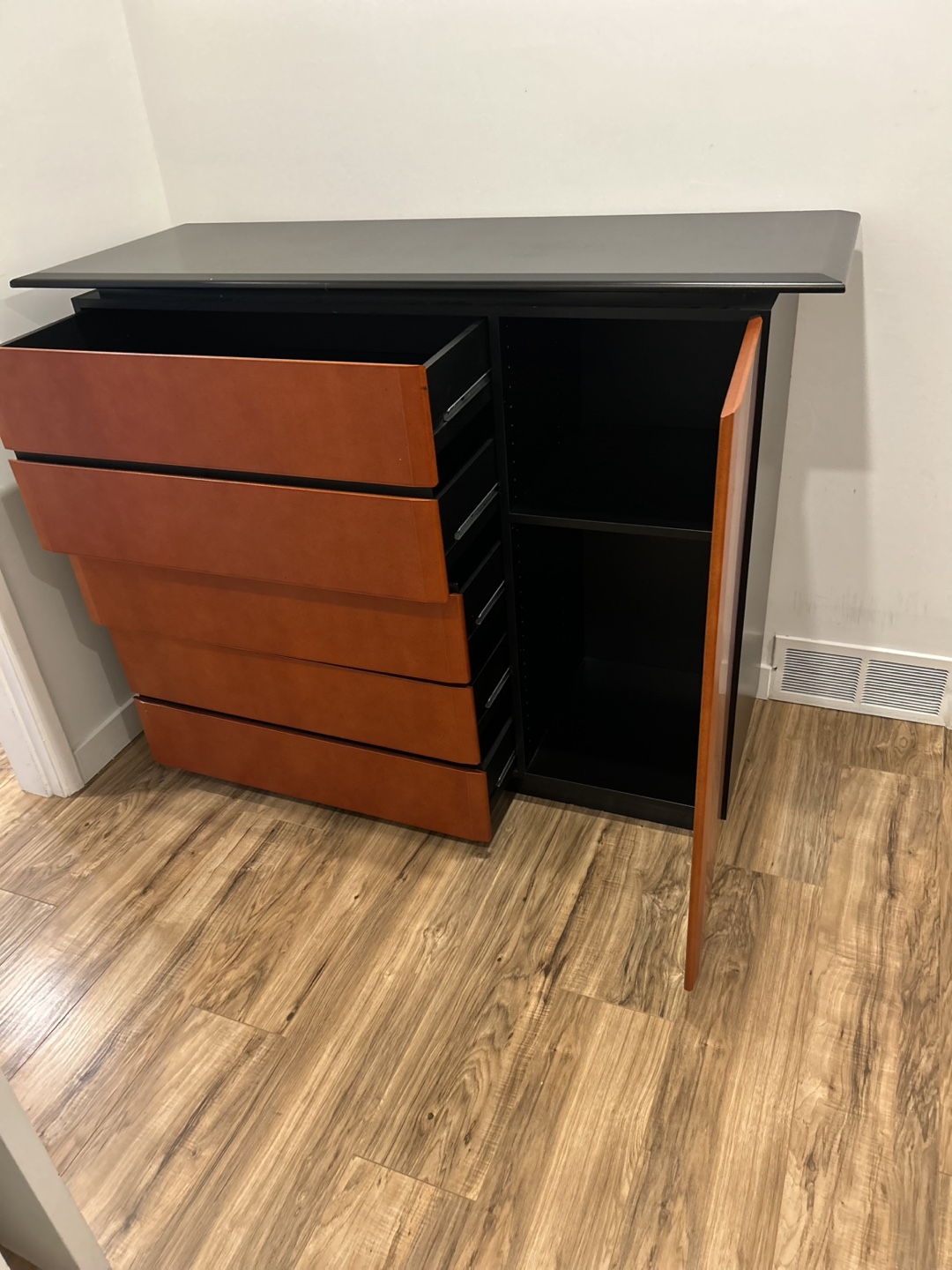 Mid-Century Modern Style Chest of Drawers with Cabinet - photo 4