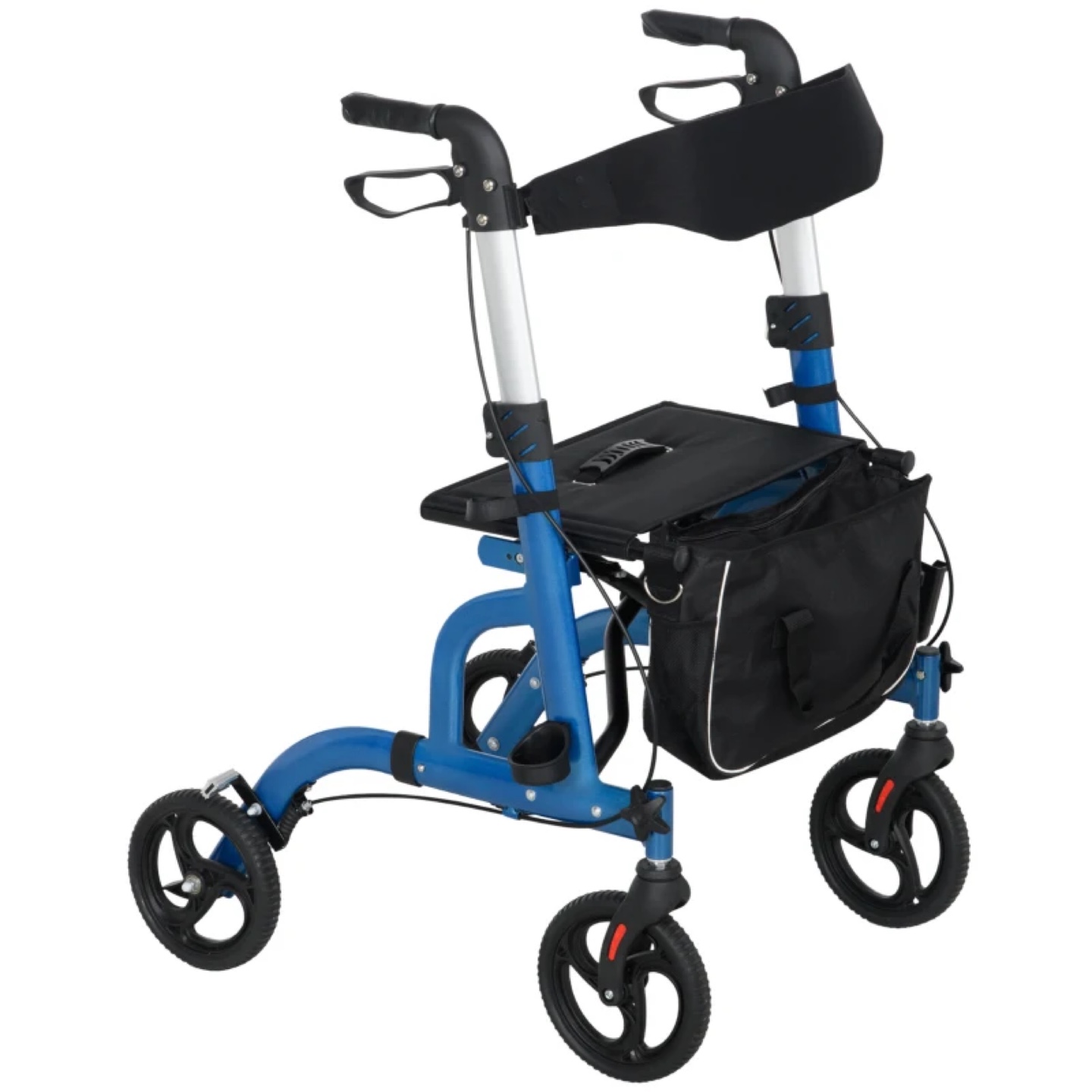 Adjustable Rolling Walker with Seat and Storage