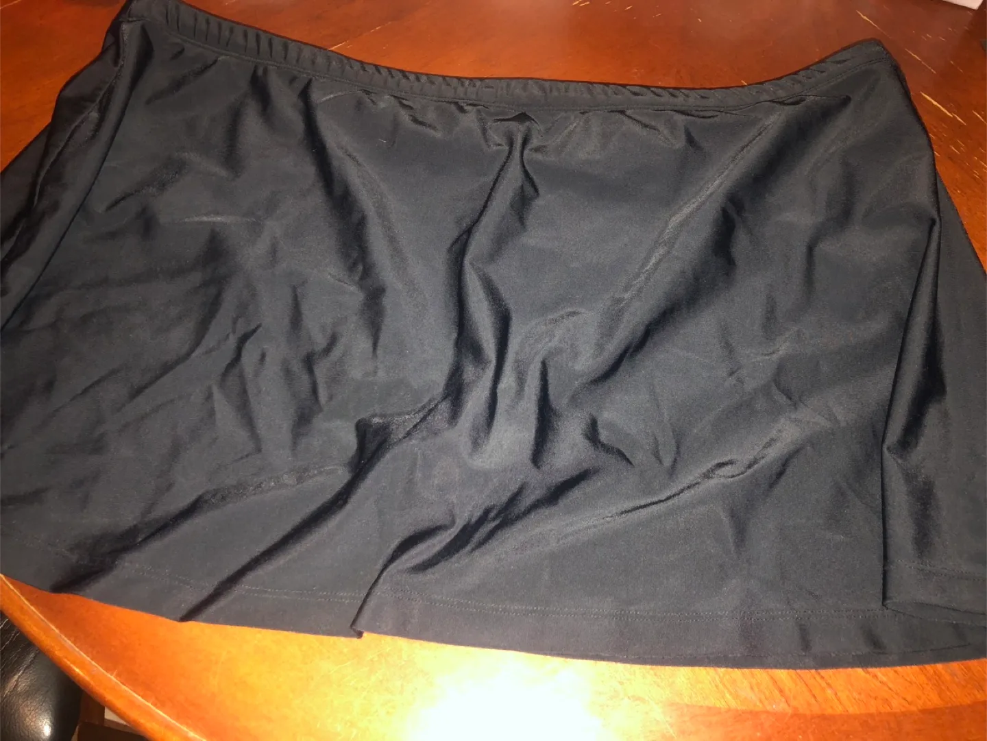 Women's Plus Size Black Swim Skirt Skort thumbnail
