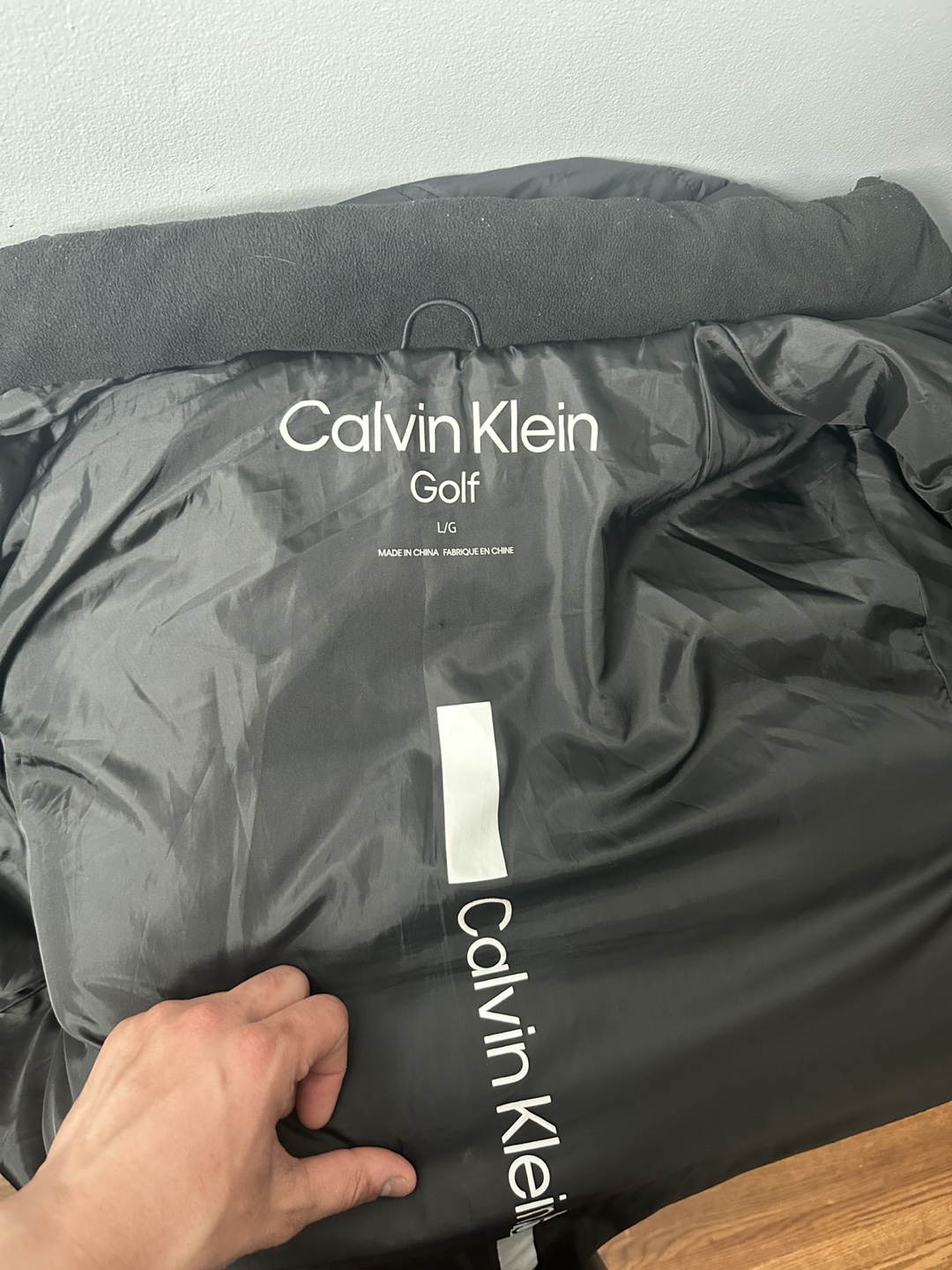 Calvin Klein Golf Black Puffer Jacket - Size Large