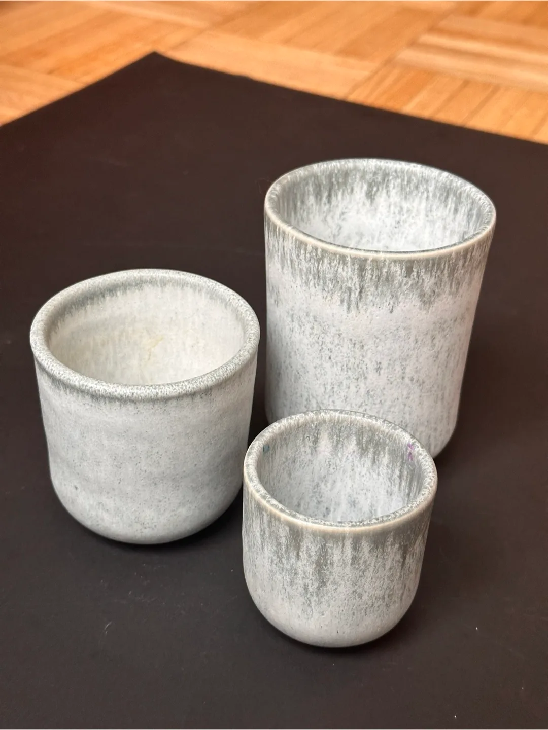 H&M Home Grey Ceramic Pot Set thumbnail