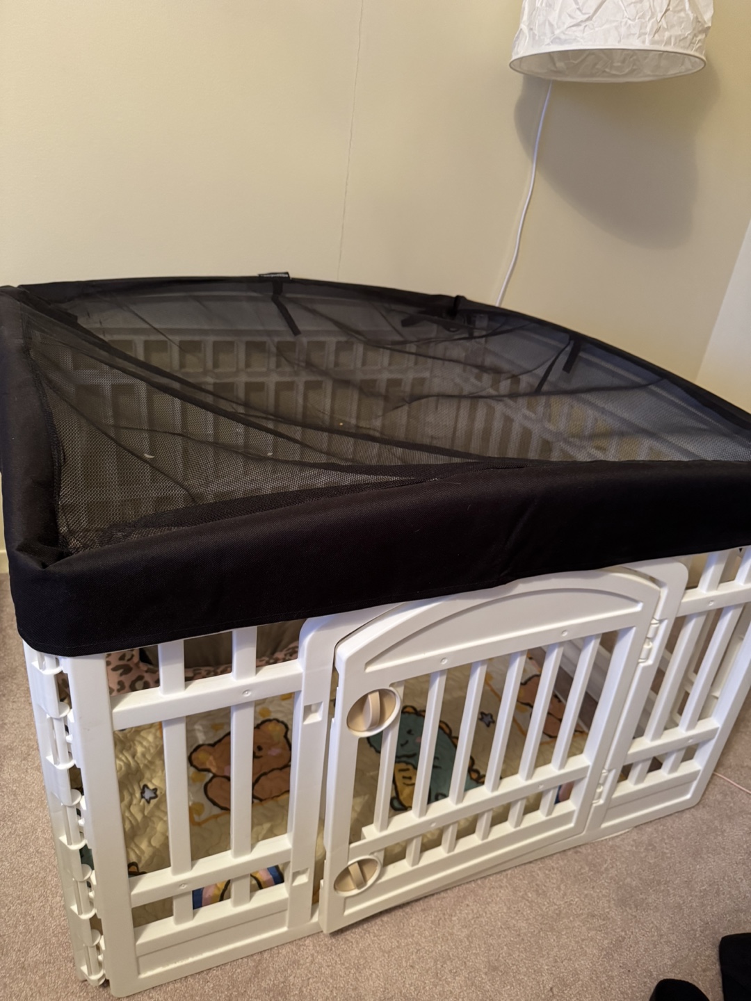 Pet Playpen with Mesh Sunshade