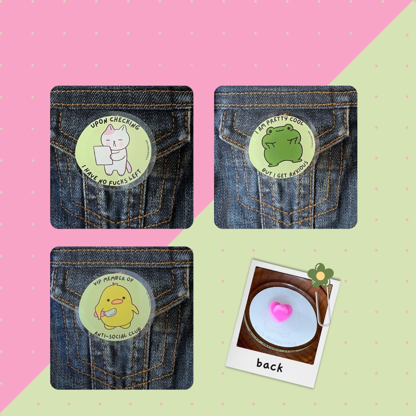 Funny Acrylic Pins - photo 2