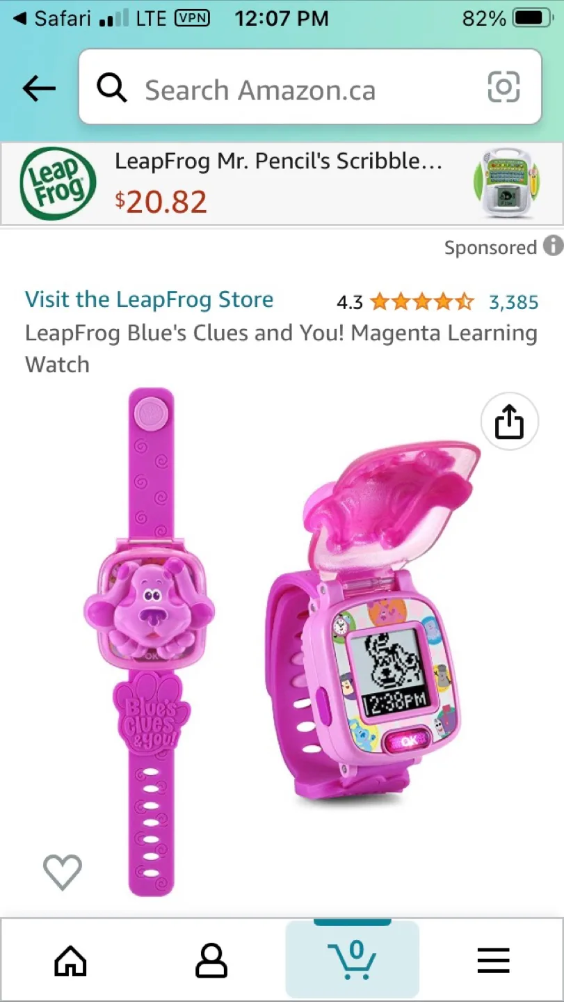 Xmass gift! Blue's Clues & You! Magenta Learning Watch image indicator(2)