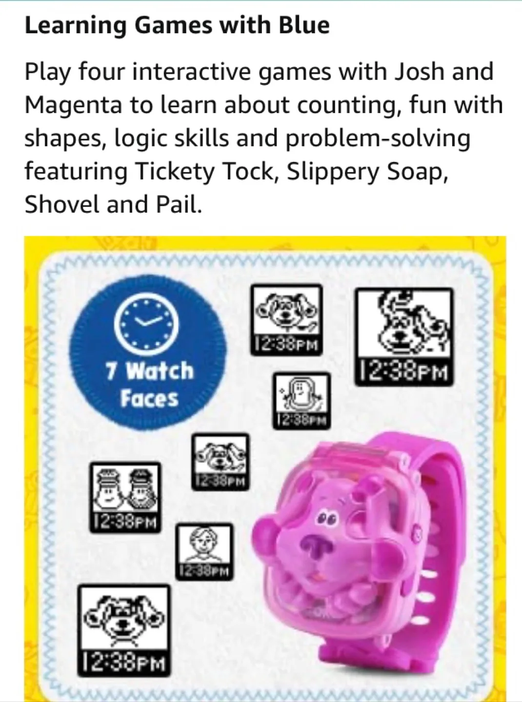 Xmass gift! Blue's Clues & You! Magenta Learning Watch image indicator(3)