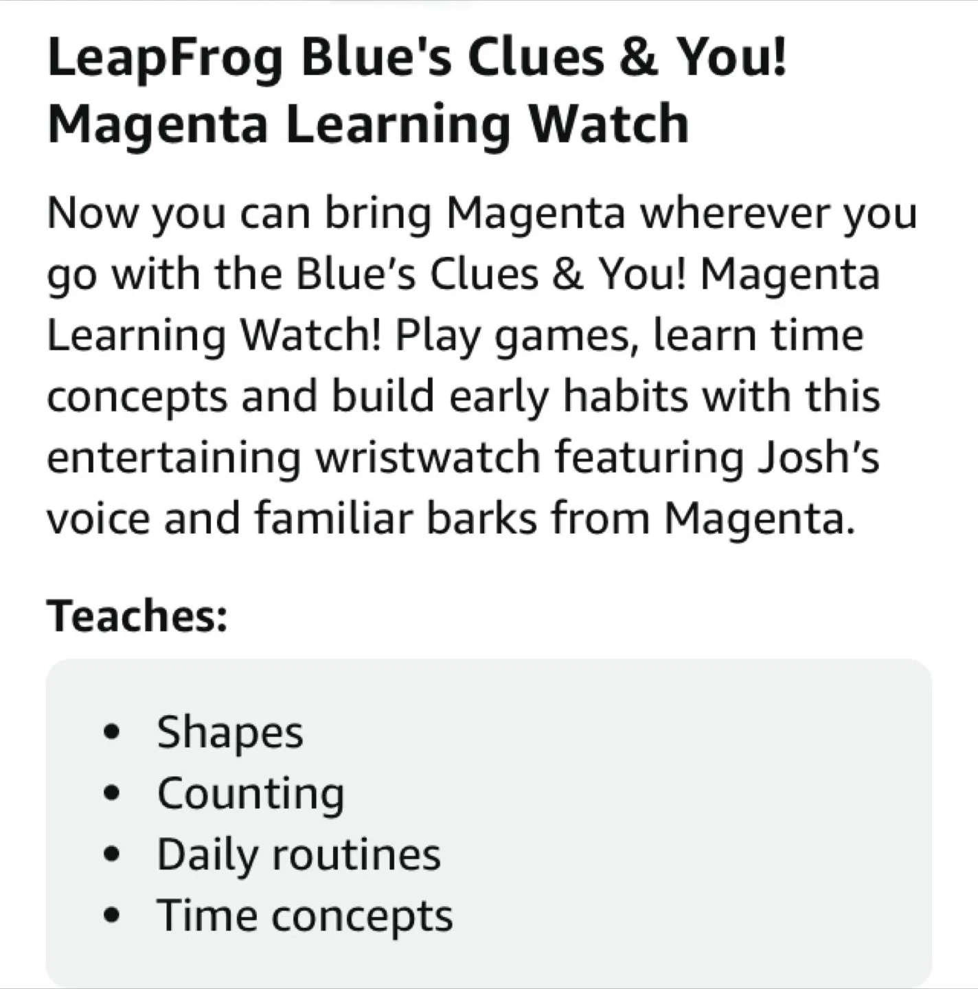 Xmass gift! Blue's Clues & You! Magenta Learning Watch image indicator(4)