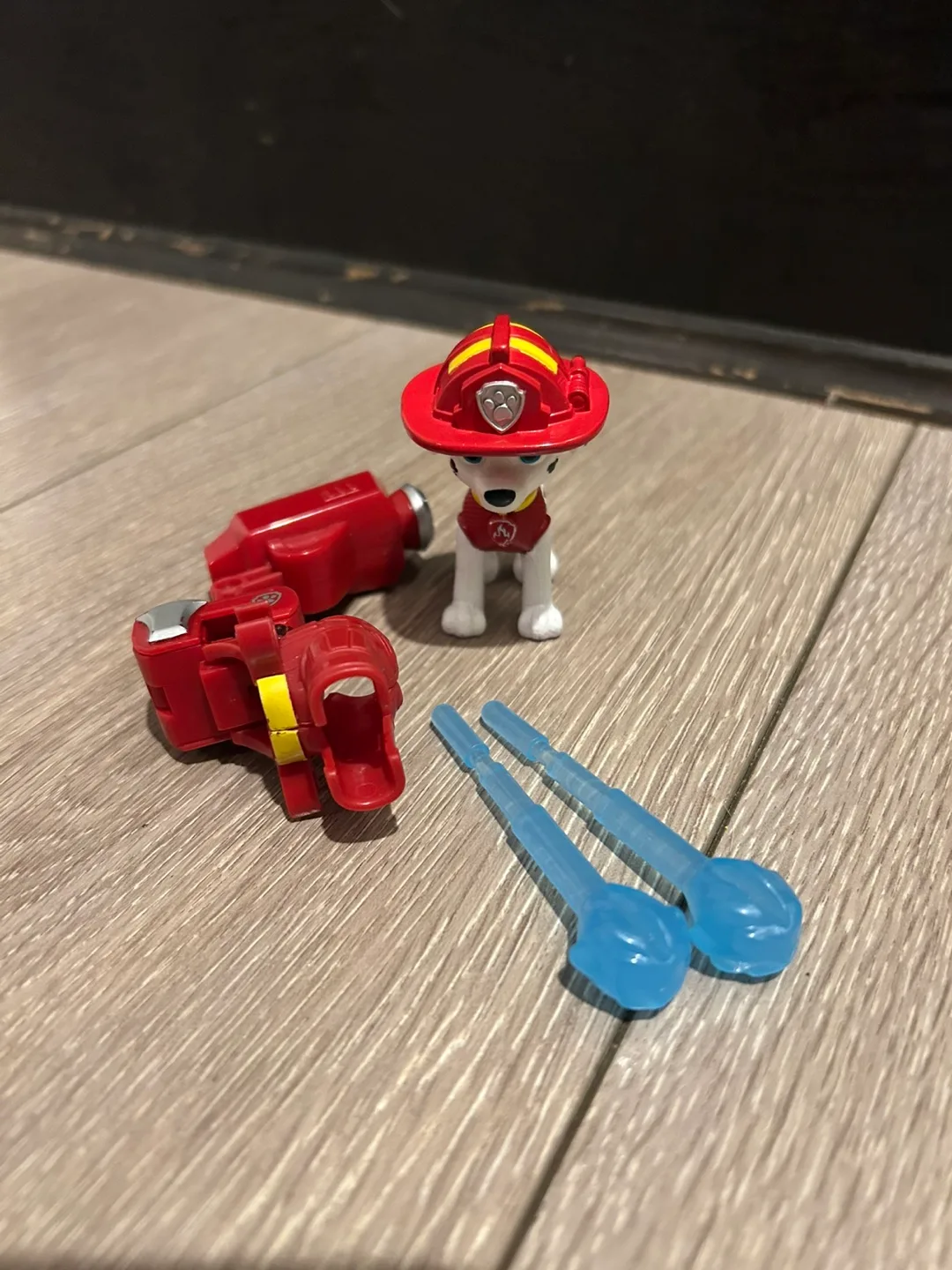Paw Patrol Marshall Firefighter Figure with Water Cannon thumbnail