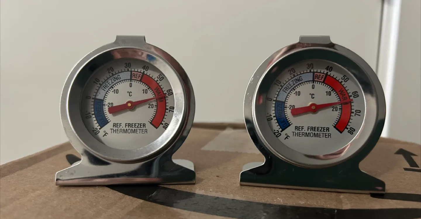 Two Refrigerator/Freezer Thermometers thumbnail