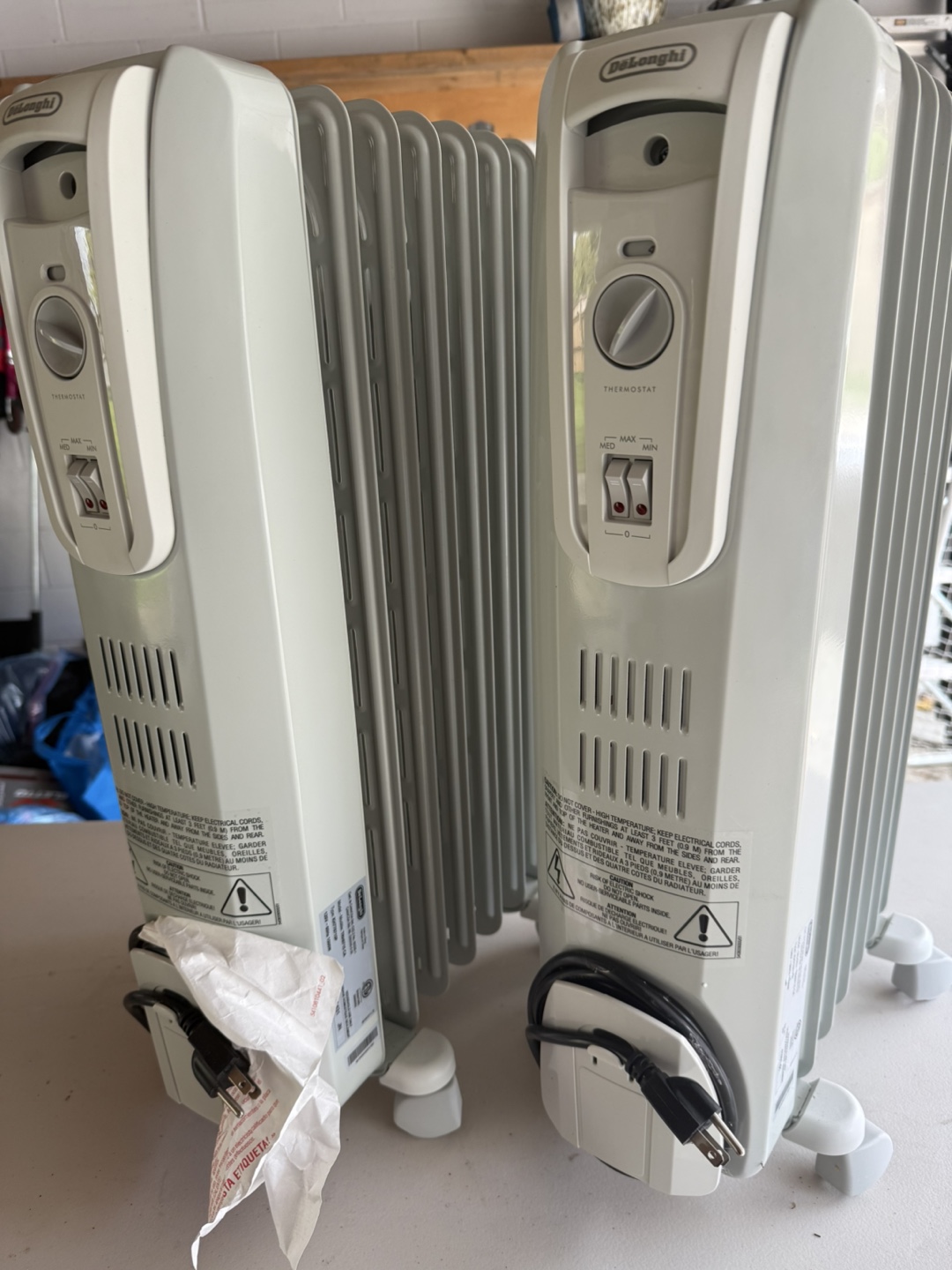 Pair of DeLonghi Oil-Filled Electric Radiators