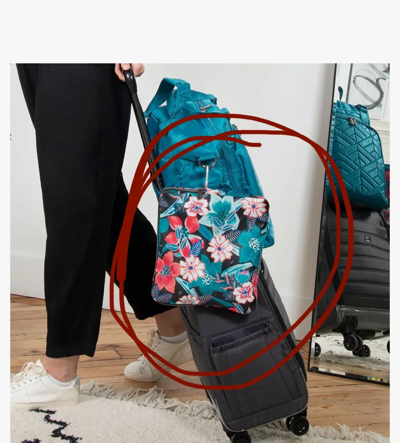 Lug Floral packable Tote Bag image indicator(10)