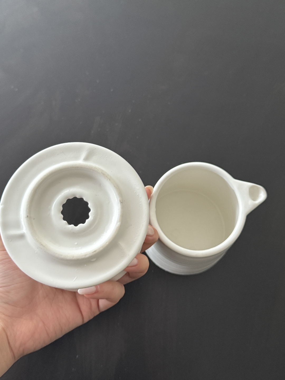 White Ceramic Pour Over Coffee Dripper Set with Filters - photo 5