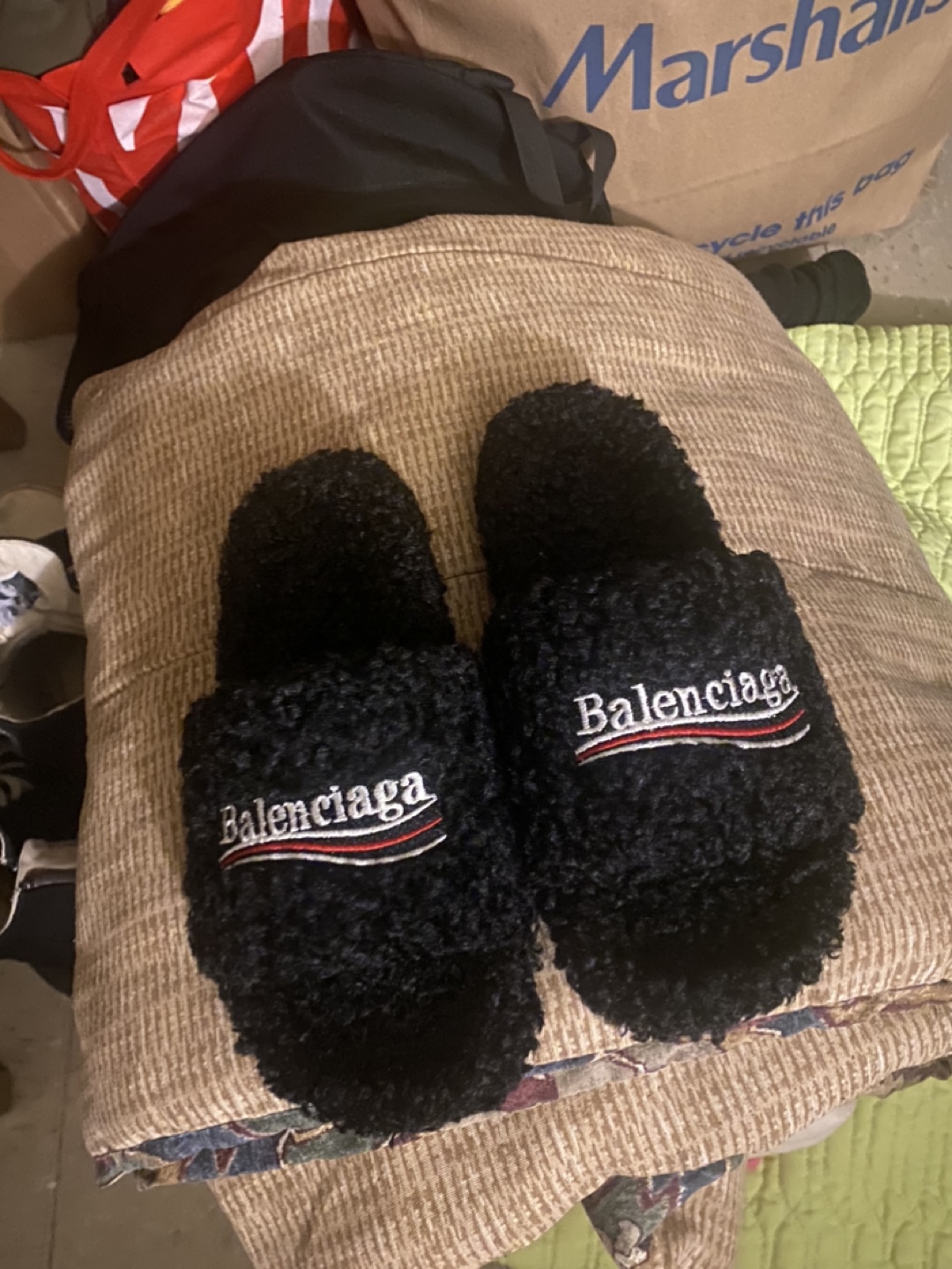 Balenciaga Black fur Slides 42 - photo 2