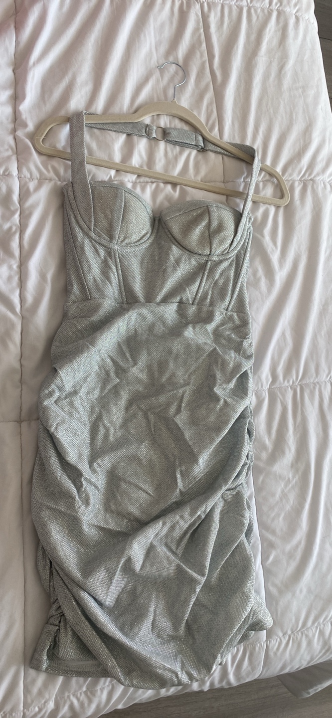 Sparkly silver women’s dress - photo 5