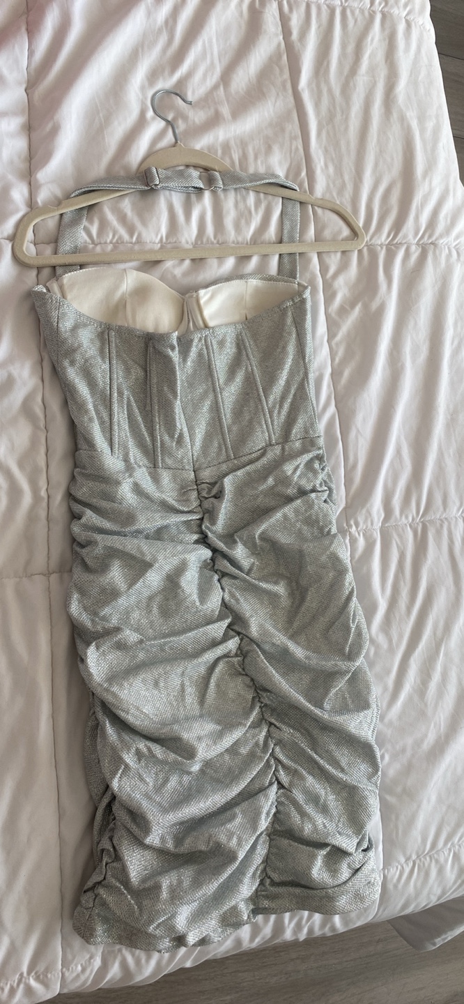 Sparkly silver women’s dress - photo 4