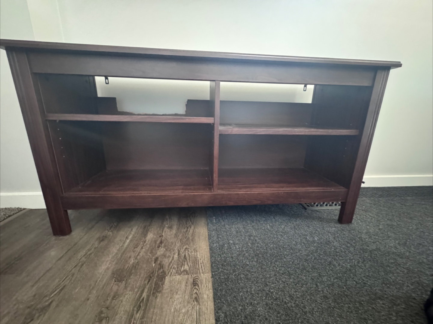 Dark Brown Wooden Media Console - photo 2