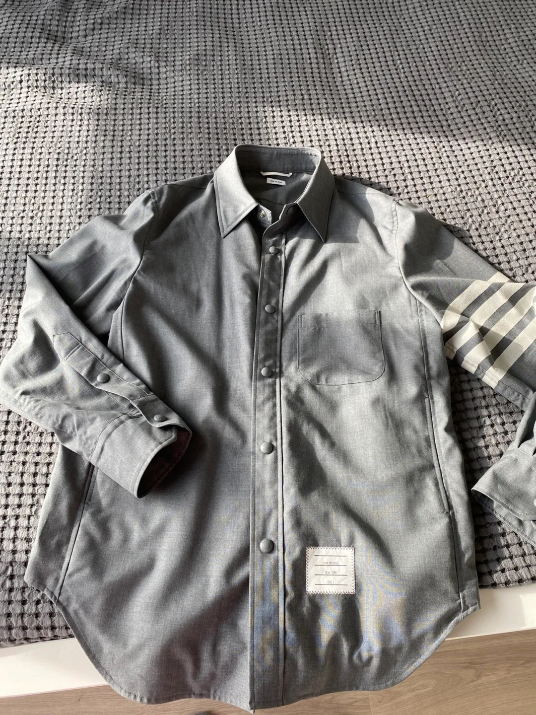 Thom Browne New York Size 1 Grey Long Sleeve Shirt thumbnail