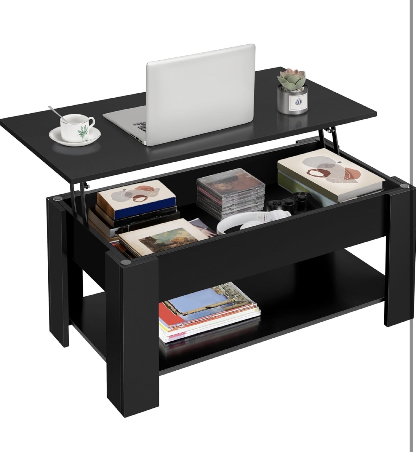 Lift Top Coffee Table with Storage - photo 2