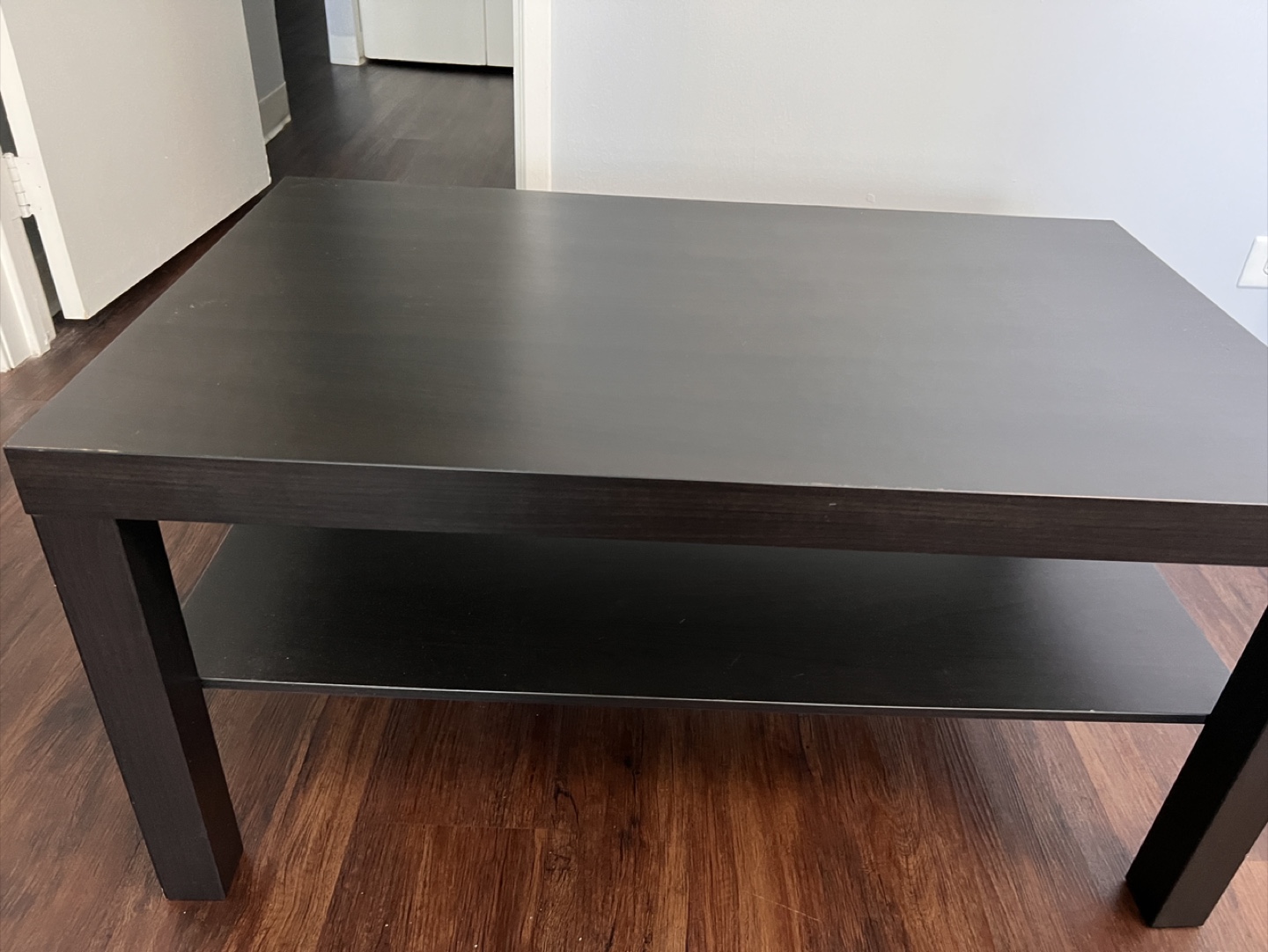 Black Coffee Table with Shelf