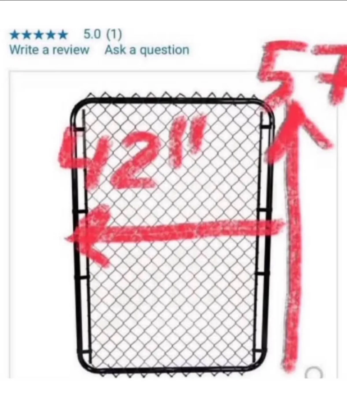 Chain link gate 42" x 57" thumbnail