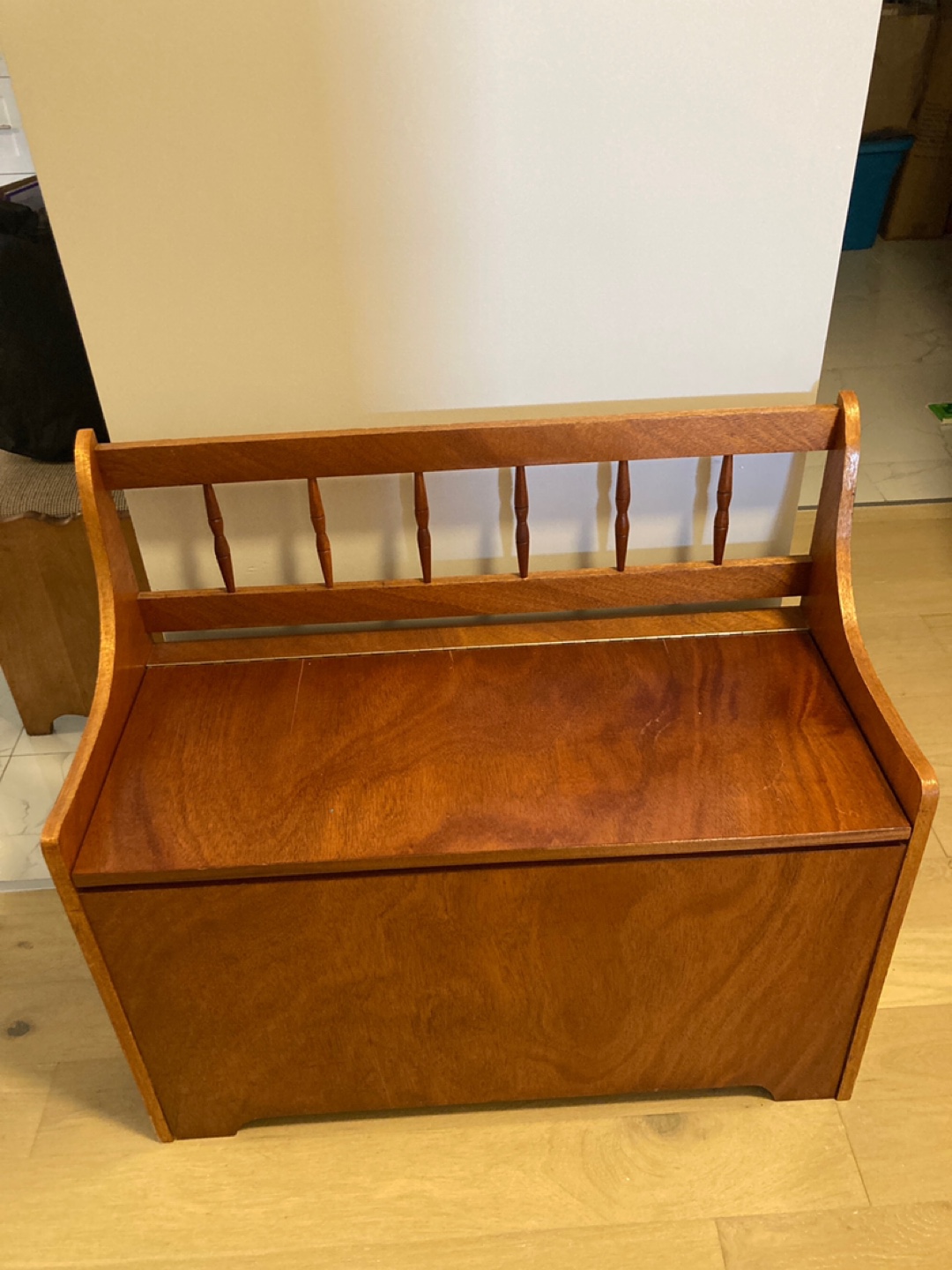 Wooden Toy Chest Bench - photo 2