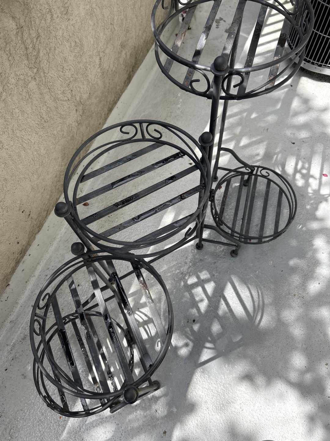 Black Metal 4-Tier Plant Stand - photo 2