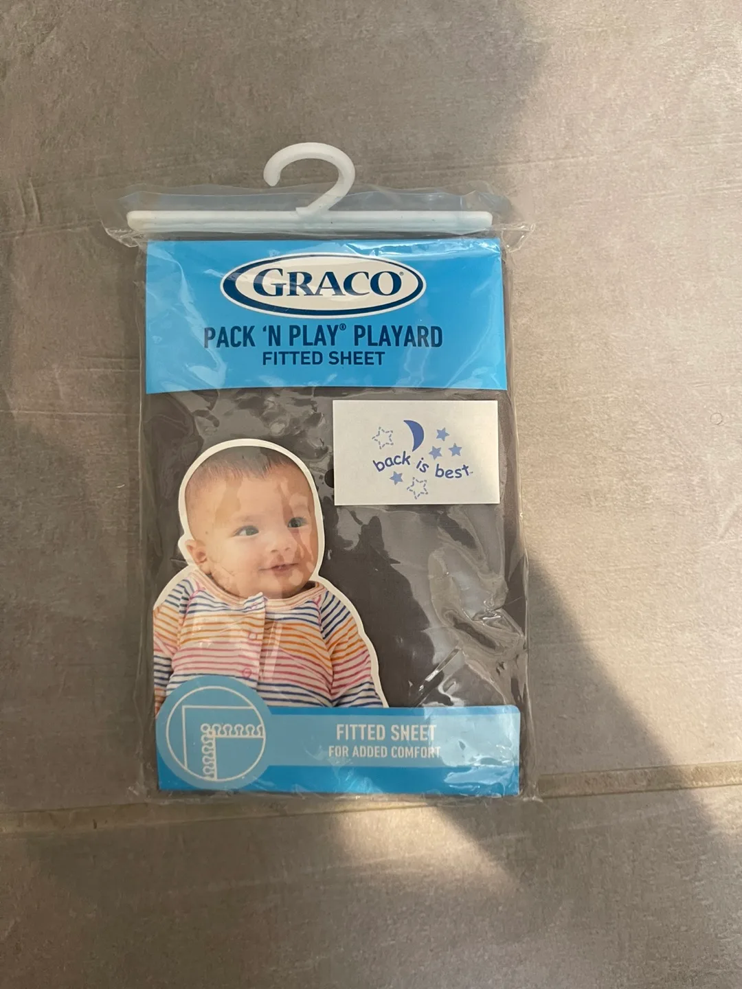 #freecycle Graco Pack 'n Play Playard Fitted Sheet - Stone Grey thumbnail