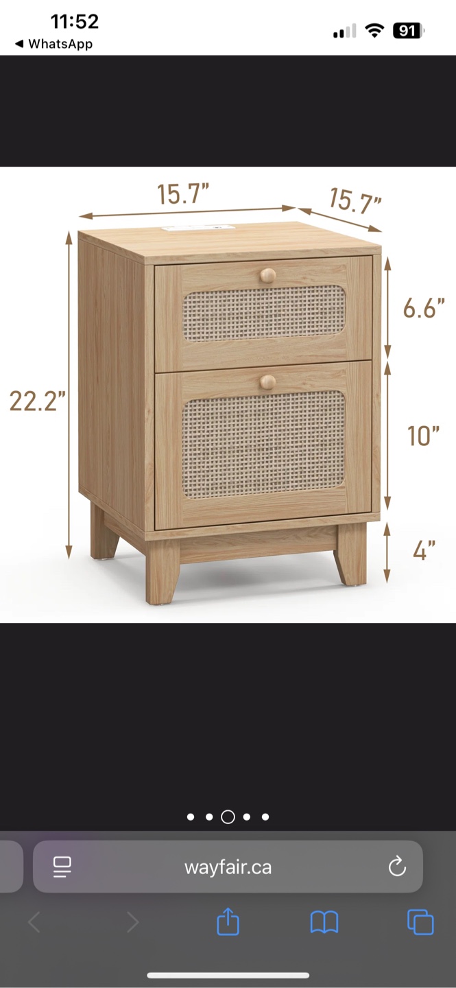 2 Wayfair Two-Drawer Nightstands - photo 2