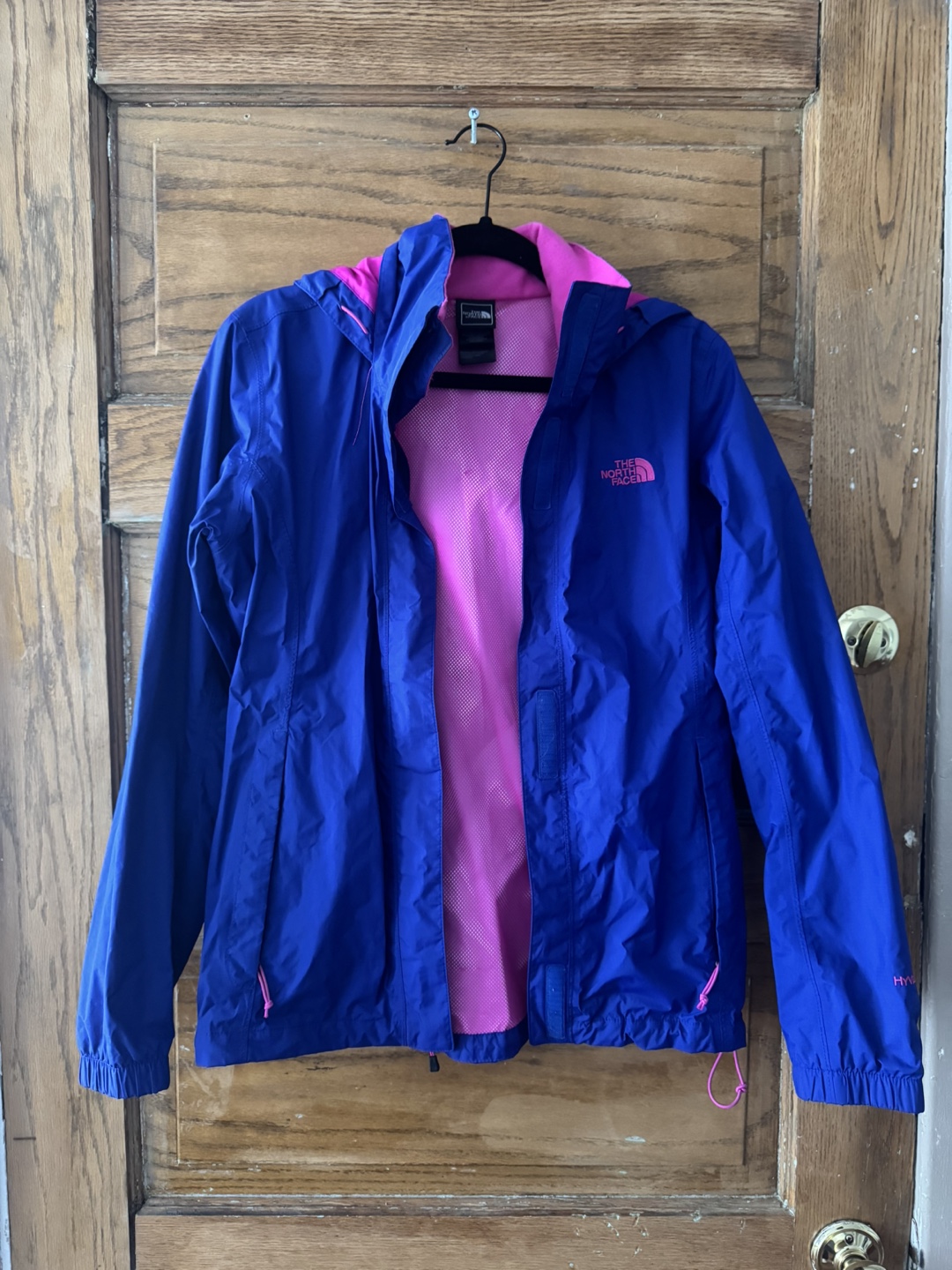 The North Face Blue & Pink Rain Jacket