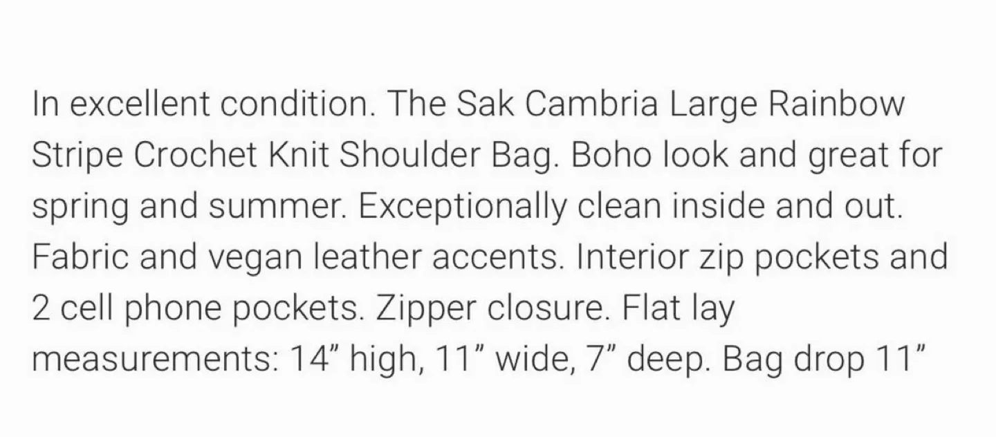 The Sak Cambria Large Rainbow Stripe Crochet Knit Shoulder Bag image indicator(2)