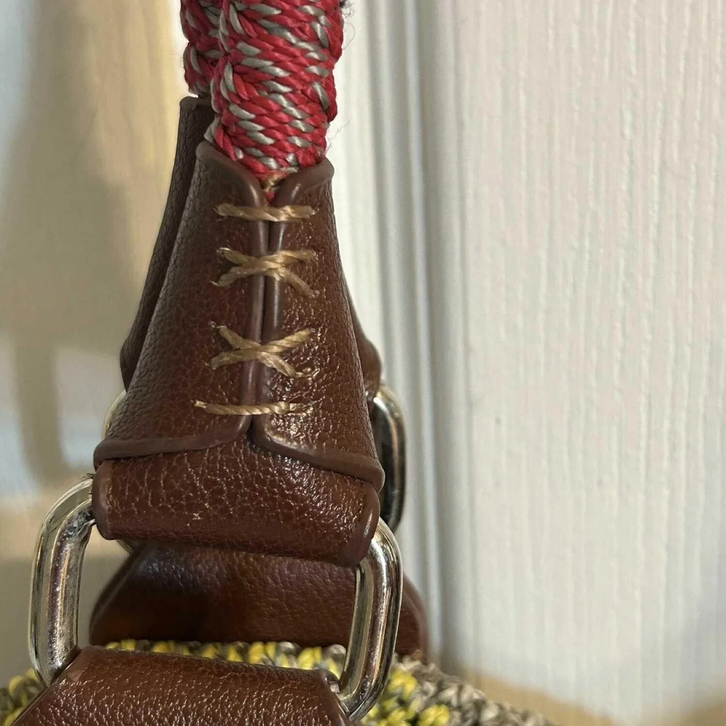 The Sak Cambria Large Rainbow Stripe Crochet Knit Shoulder Bag image indicator(3)