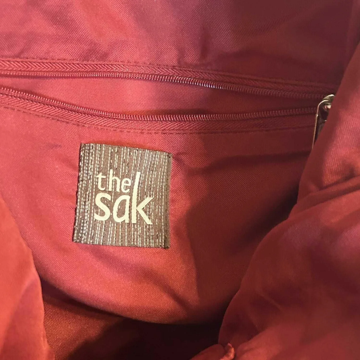 The Sak Cambria Large Rainbow Stripe Crochet Knit Shoulder Bag image indicator(4)