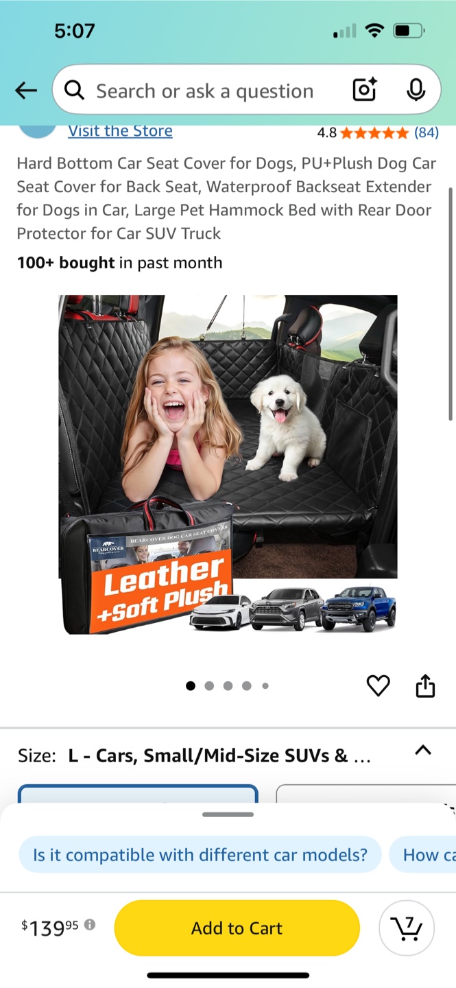 Bottom Car Seat Cover for Dogs