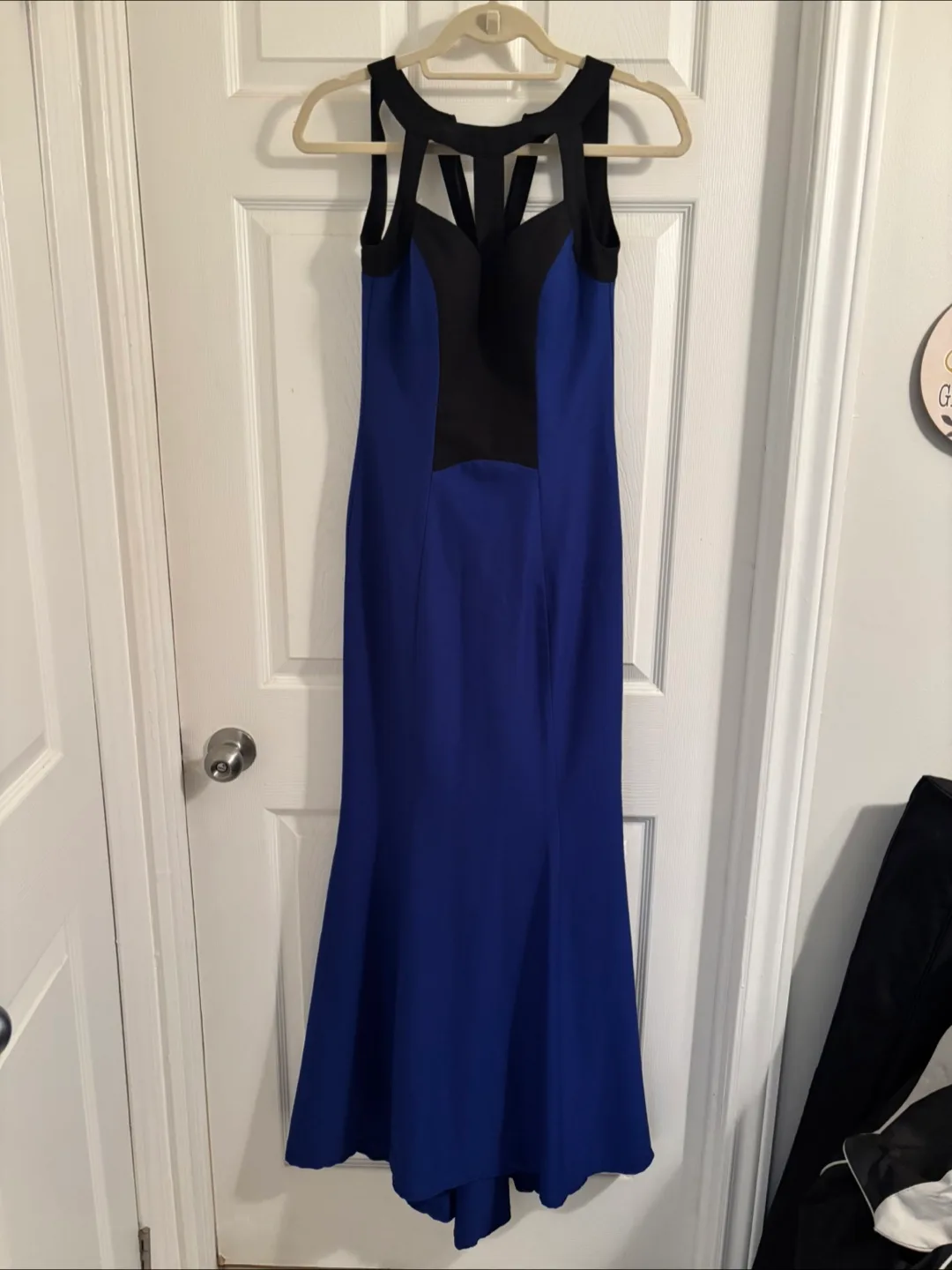 LAST CALL! Stunning Royal Blue and Black Mermaid Gown thumbnail
