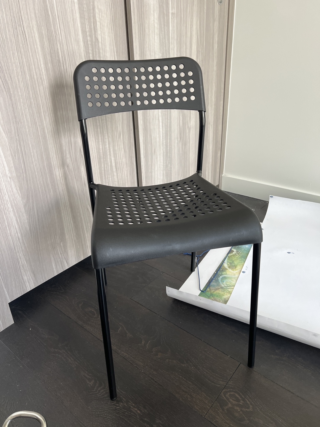 2 Black IKEA chairs