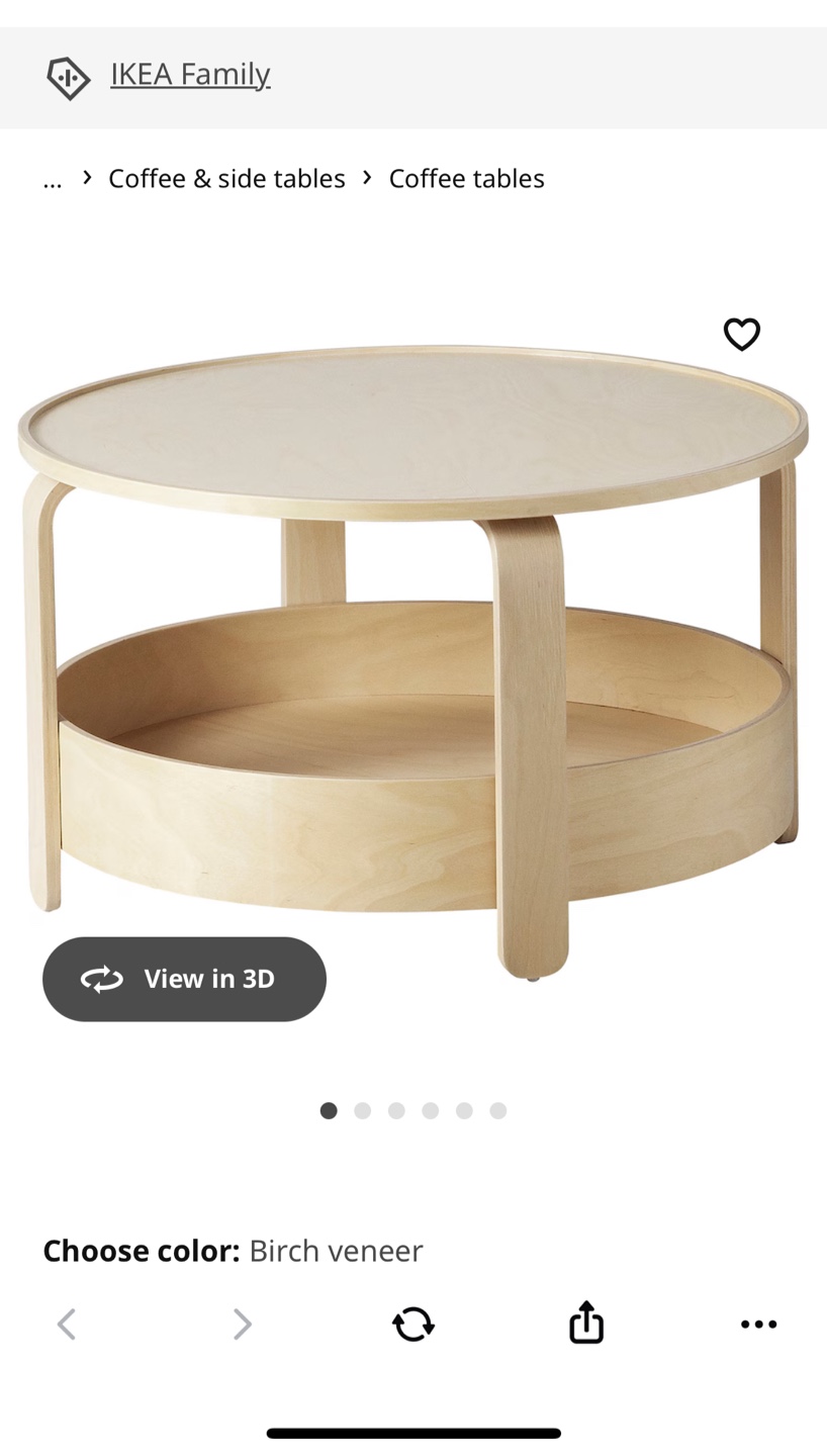 IKEA BORGEBY Coffee Table - Birch Veneer - photo 2