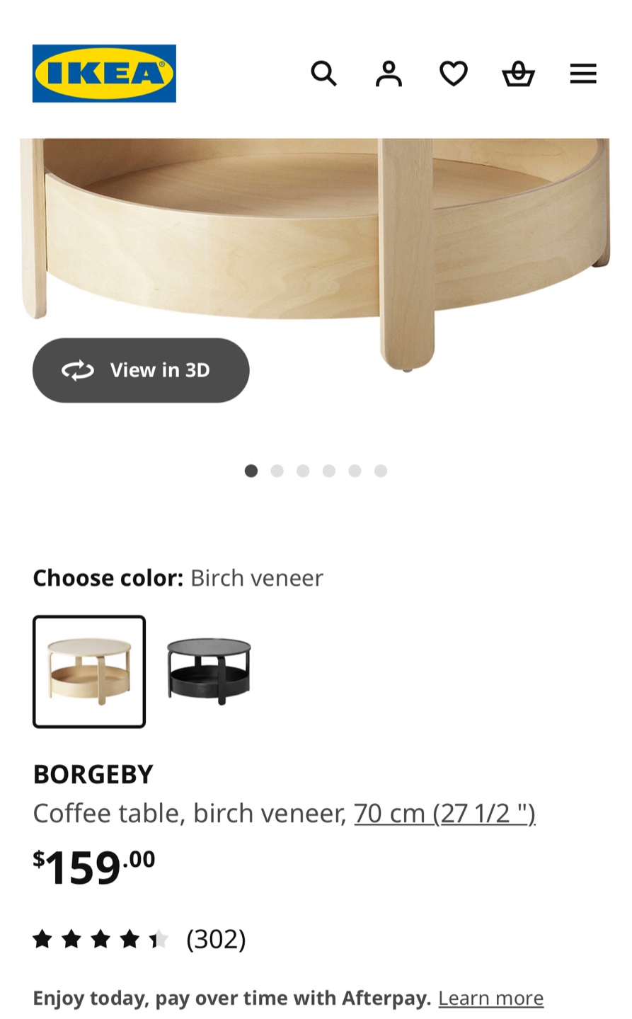 IKEA BORGEBY Coffee Table - Birch Veneer - photo 3