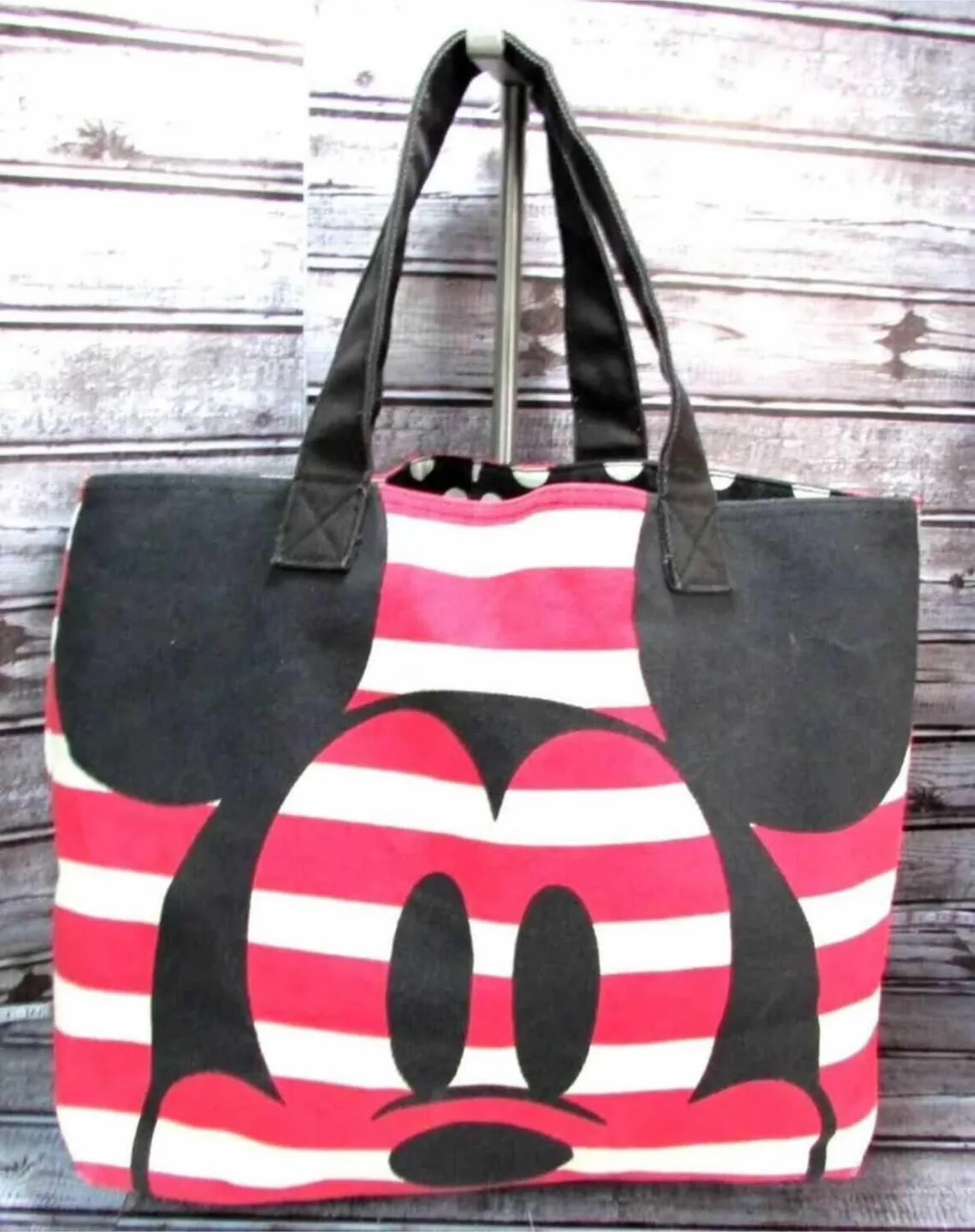 Disney Store Mickey & Minnie Mouse Canvas Tote Bag image indicator(4)