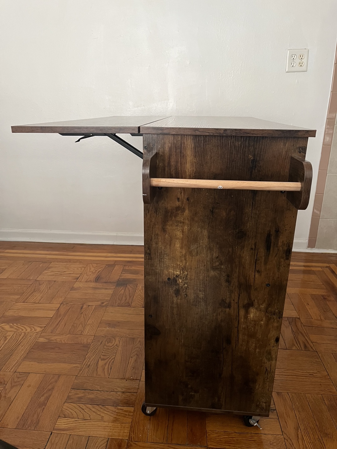 Rolling Kitchen Island Cart with Expandable Top - photo 3