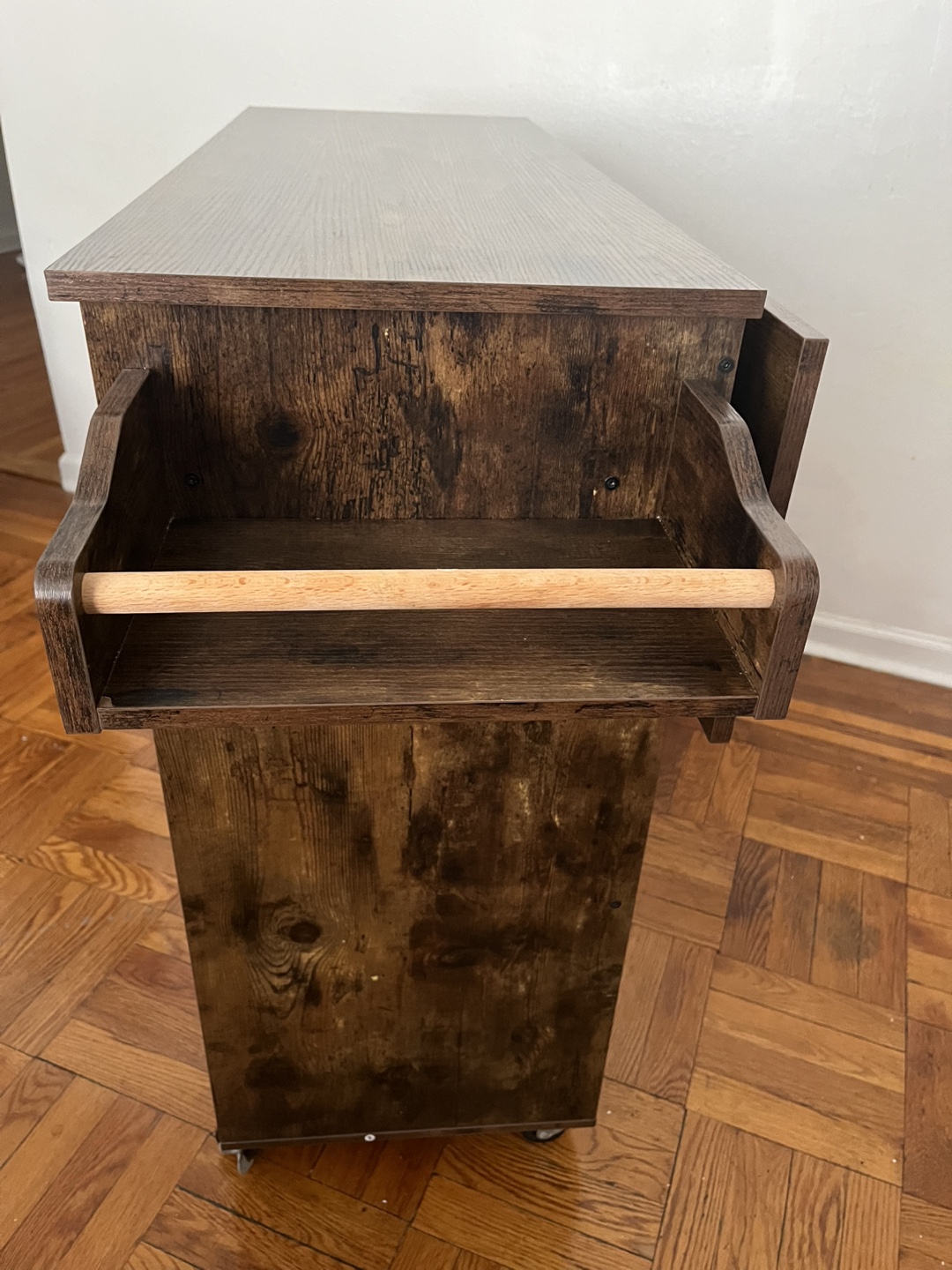 Rolling Kitchen Island Cart with Expandable Top - photo 5